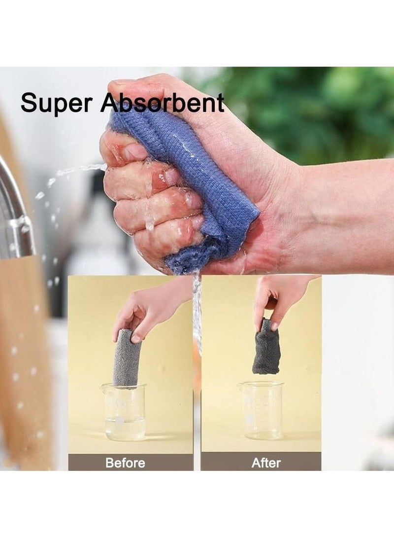 Cleaning Cloth Microfiber Towel Rags Cleaning Cloth, Kitchen Dishwashing Towels, Easy to Use Disposable Dish Cloths (Colour May Vary)  - Image 2