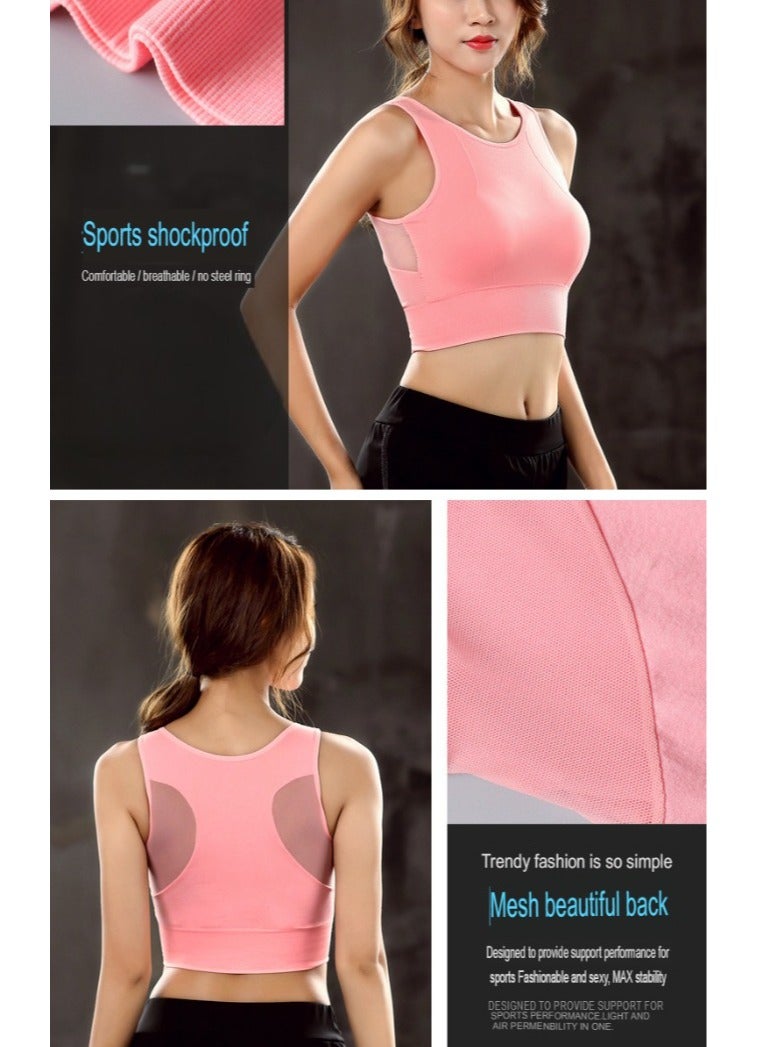AROAQ Full Coverage Longline Sports Bra, Shockproof Fitness Yoga Running Sports Bra,  Seamless Quick-drying Medium Impact Push Up Tank Top For Yoga Gym Workout, (Size S, Black) - Image 2