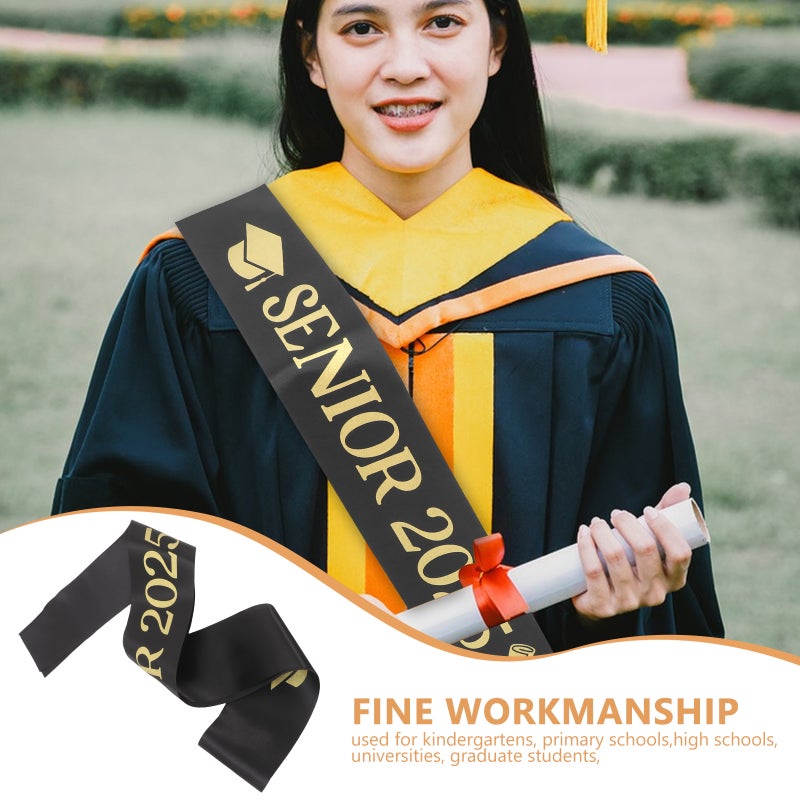 4PCS Graduation Sash Stoles Senior 2025 Sashes Graduation Party Sashes Fabric Stoles for Kindergarten to Doctorate Celebrations - Image 2