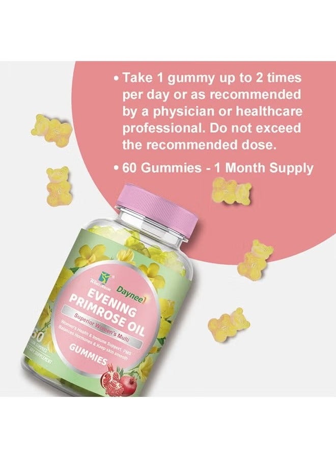 وينز تاون دايني زيت زهرة الربيع المسائية وعلكات الرمان – دعم توازن الهرمونات للنساء ومضادات الأكسدة مع مزيج أعشاب وينستاون - Image 4