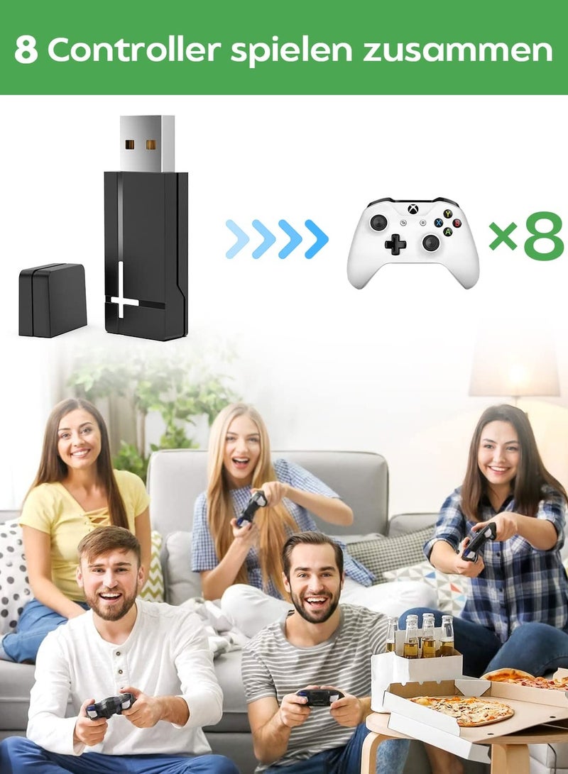 Bluetooth Wireless Adapter for Xbox One, Elite Series, One X, One S Controllers - Compatible with Windows 11, 10, 8, 8.1 - Xbox Controller Wireless Adapter.