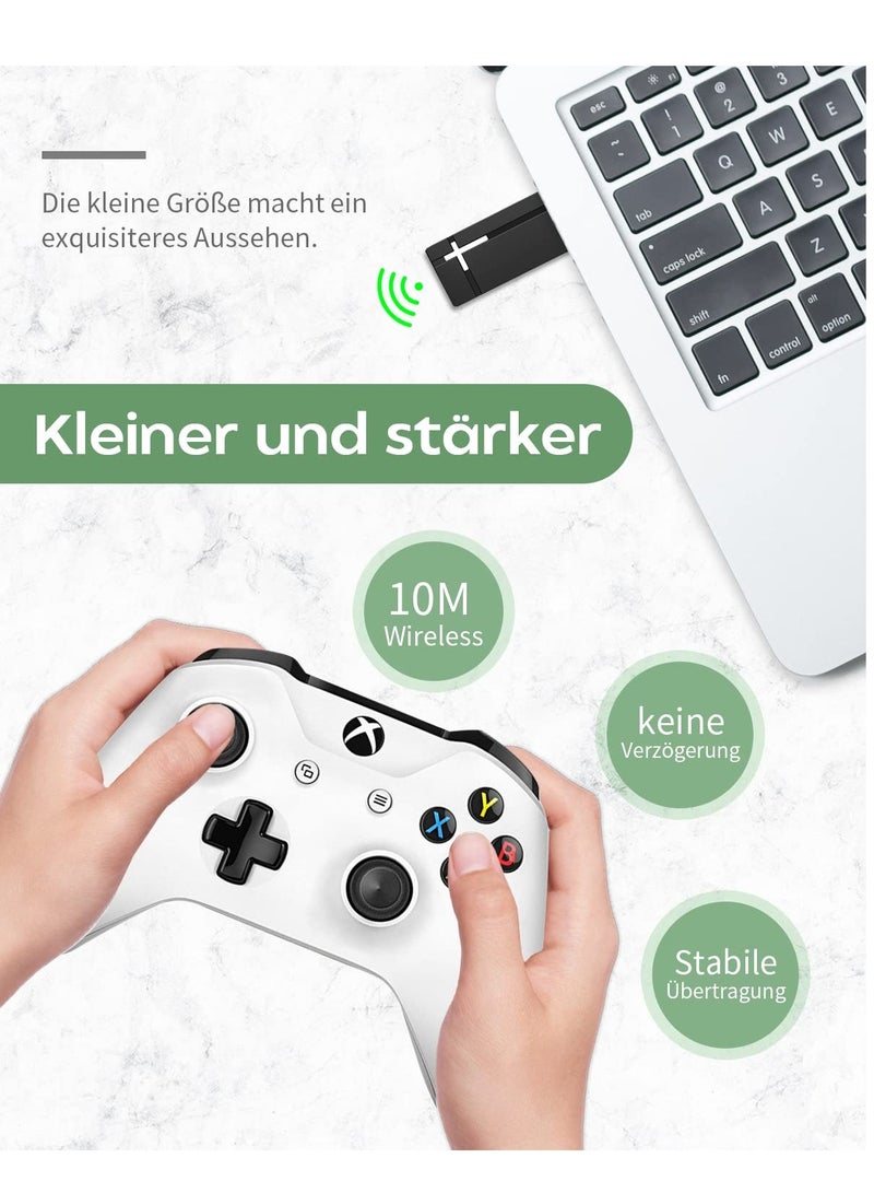 Bluetooth Wireless Adapter for Xbox One, Elite Series, One X, One S Controllers - Compatible with Windows 11, 10, 8, 8.1 - Xbox Controller Wireless Adapter.