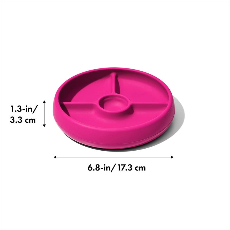 OXO TOT SILICONE DIVIDED PLATE - PINK - Image 2