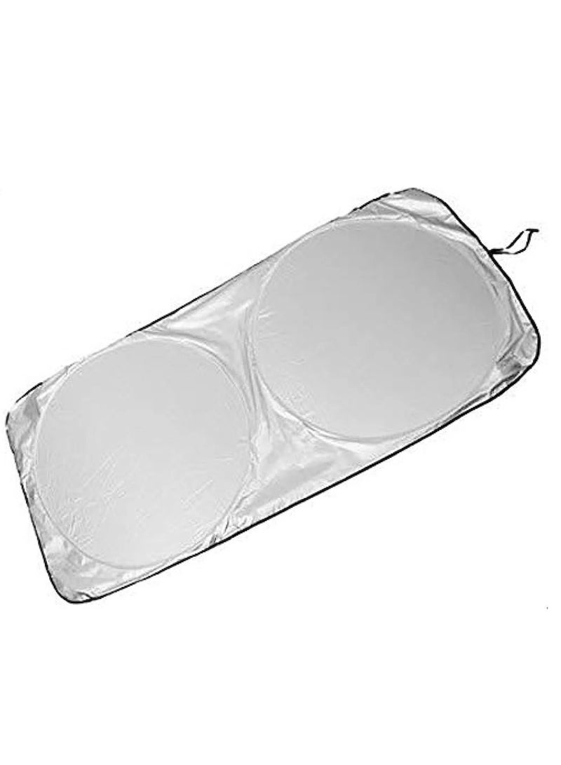 White Foldable Car Windshield Sunshade - Image 1