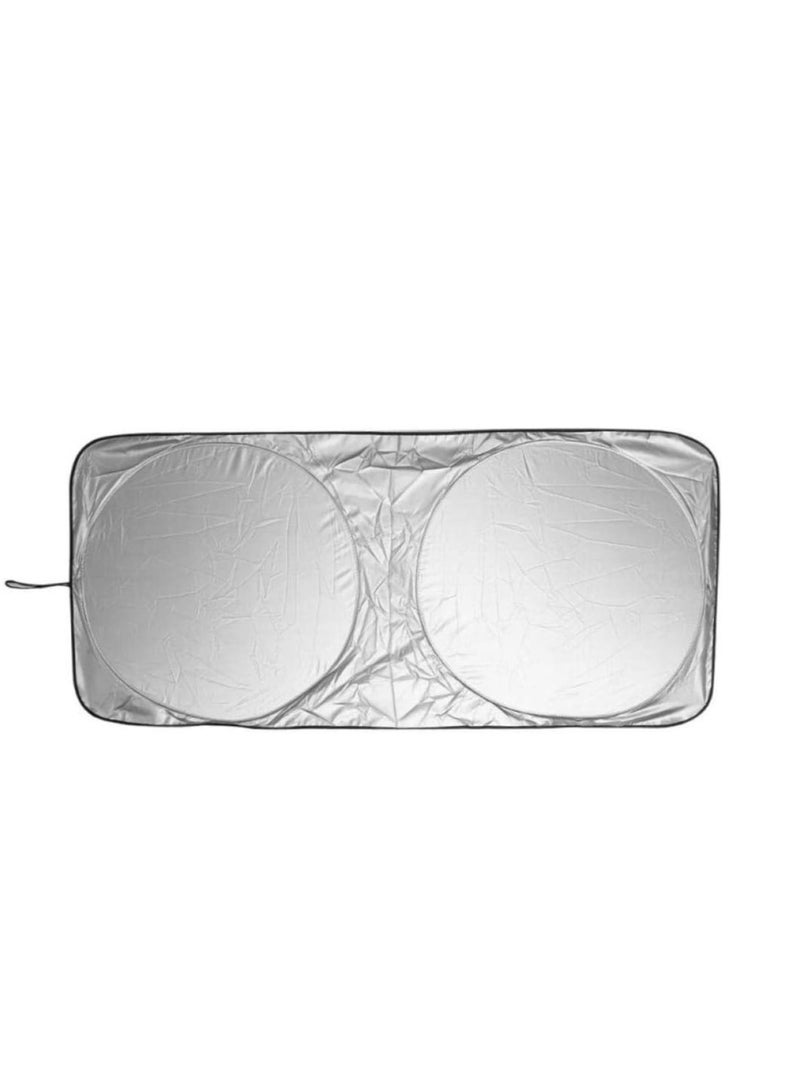 White Foldable Car Windshield Sunshade - Image 3