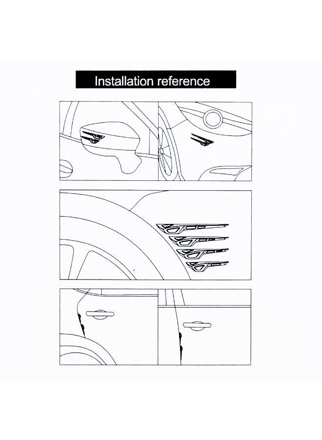 NIBEMINENT 8-Piece Car Door Side Guard Anti Crash Protective Strip - Image 4