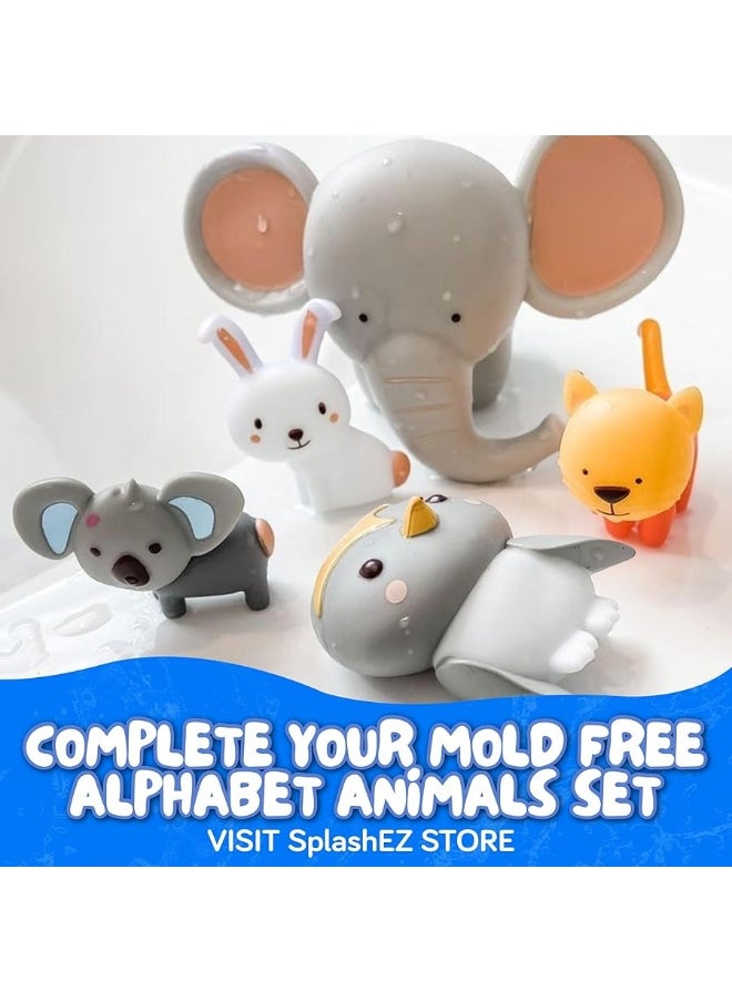 SplashEZ Mold Free Bath Toys for Babies and Toddlers, Animal No Hole Bath Toys, No Mold for Tub,Beach,Pool, BPA-Free, Dishwasher-Safe, Infant Bath Toys No Holes 0 1 3 6 12 18 Months  - Image 5