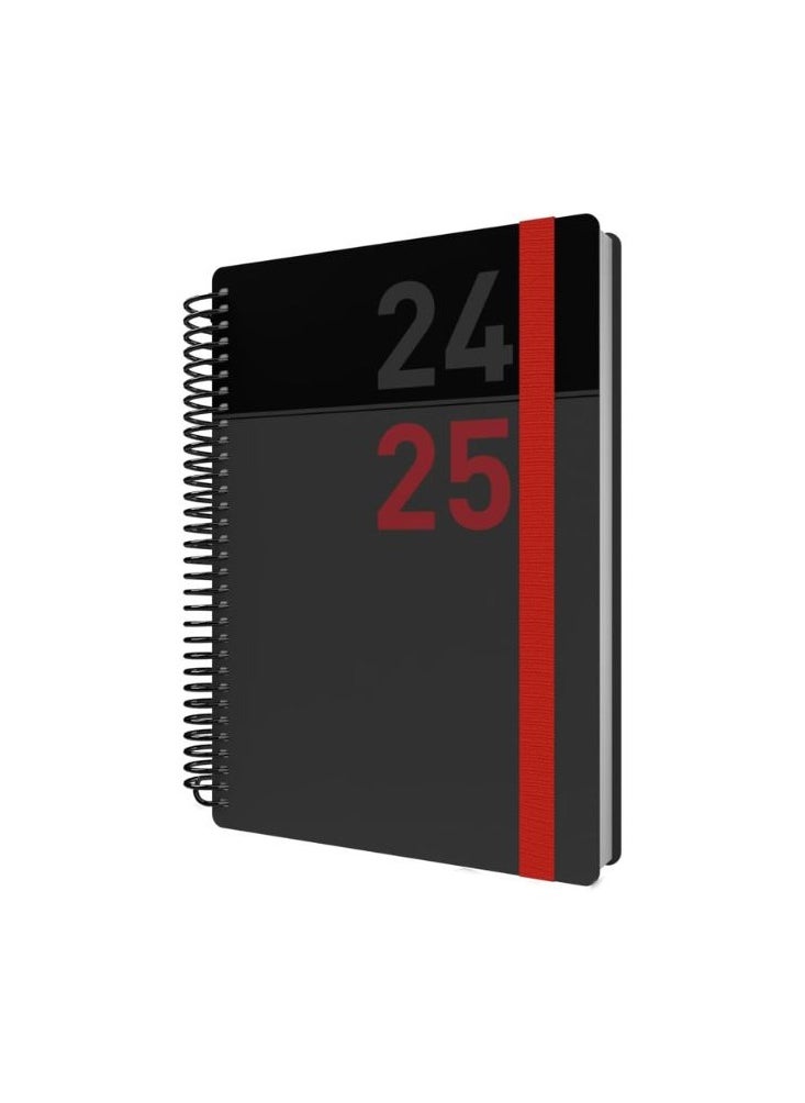 Collins - Collins Delta 2025 Planner - A5 Day to a Page Diary (with Appointments) - Red - (FP51.44-25) - Daily Planner with Flexible Spiral Bound Cover - Image 1