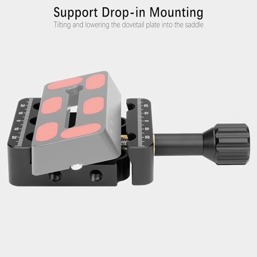YUEOCT Telescope Dovetail Saddle Clamp Tripod Adapter Mount for Vixen Style Dovetail Plate, Support Drop-in Mounting, with M6 M8 Countersunk Bores for OTA Equatorial Head - Image 3