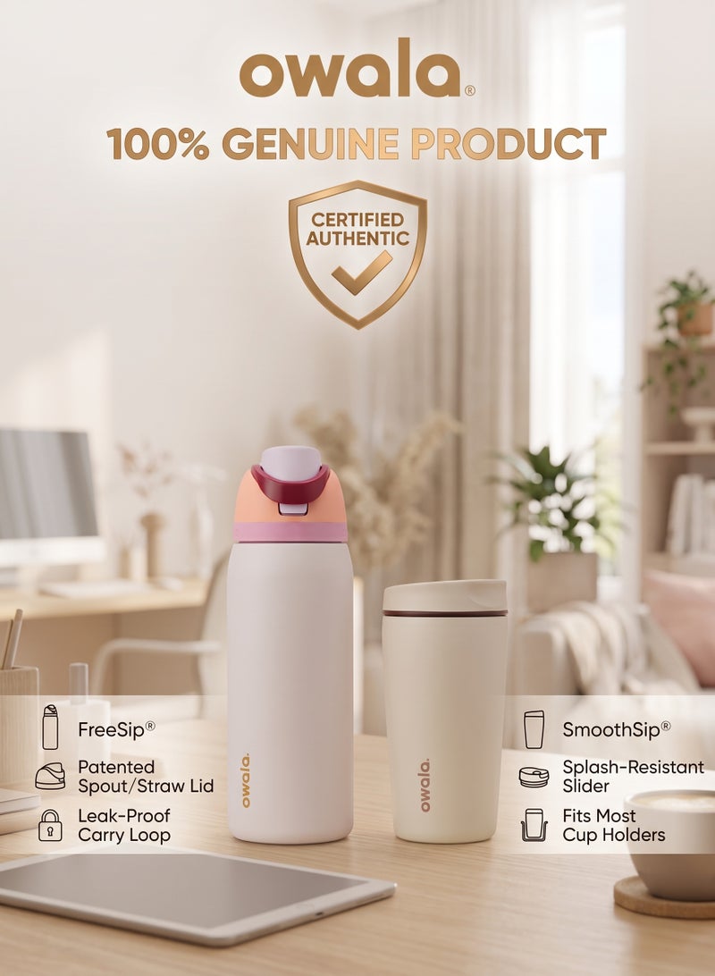 Owala 16 oz  Kids Freesip Insulated Stainless Steel waterbottle with straw BPA-Free, Keeps Water Cold for Up to 24 Hours - Wild Child - Image 5