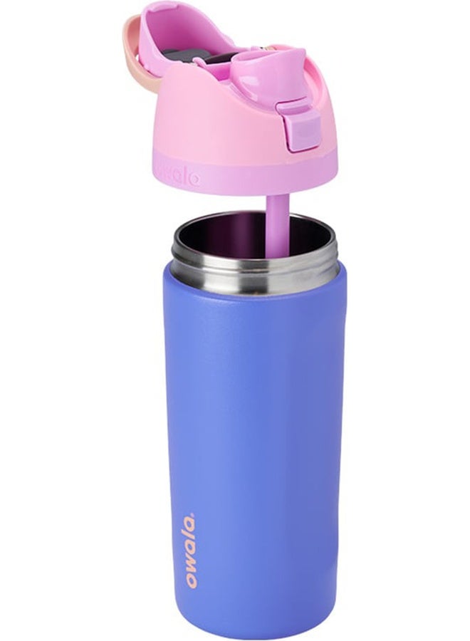 Owala 16 oz (470 ml)  Kids Freesip Insulated Stainless Steel waterbottle with straw BPA-Free, Keeps Water Cold for Up to 24 Hours - Wild Child - Image 2