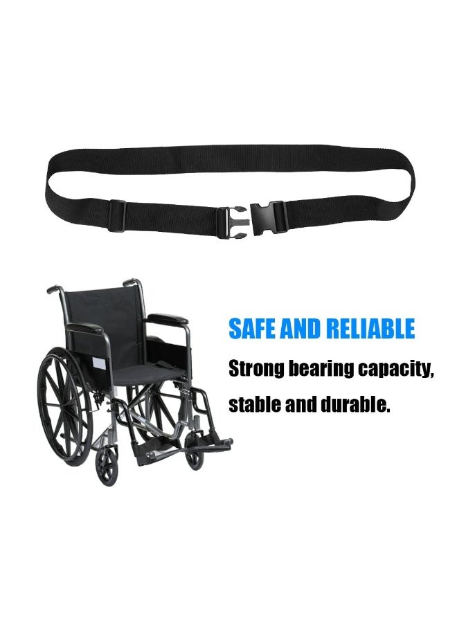 Generic Adjustable Wheelchair Lap Strap, Wheelchair Seat Belt Scooter Seat Lap Strap, Safety Waist Leg Strap Chest Buckle for Mobility Scooter Wheelchair, 2 Pcs  - Image 3
