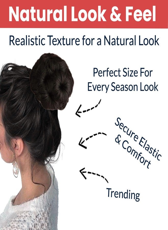 TEMPERIA Hair Buns for Women - Juda Accessories For Women - Hair Buns Clip - Artificial False Fake Hair Donuts Bun Maker Extension - Brown - Pack of 1 - Image 3