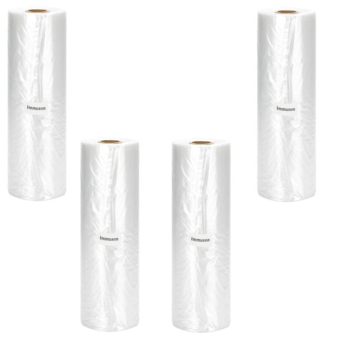 FOOD STORAGE BAG 12 X 20 PLASTIC PRODUCE BAG ON A ROLL FRUITS VEGETABLE BREAD FOOD STORAGE CLEAR BAG 4 ROLLS1400 BAGS