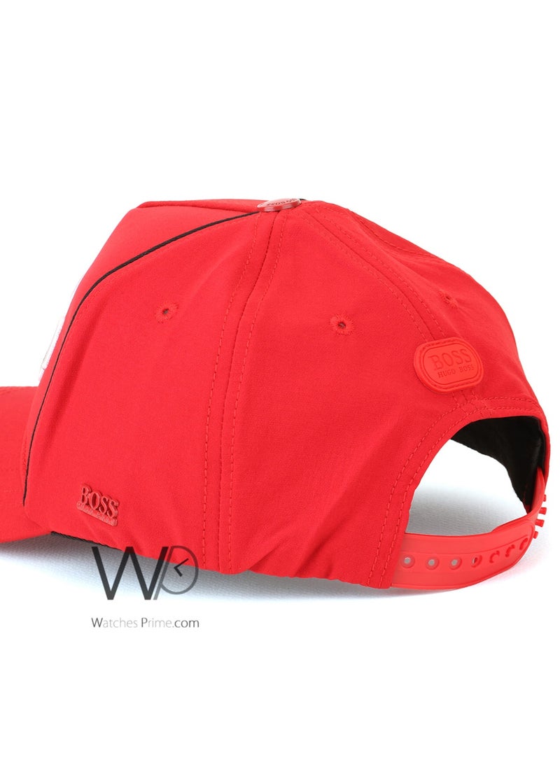 HUGO BOSS Hugo Boss Red Cotton Baseball Cap  - Image 3