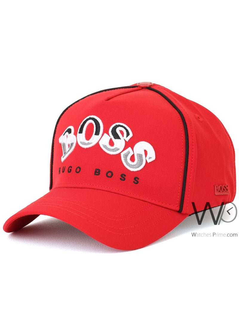 HUGO BOSS Hugo Boss Red Cotton Baseball Cap  - Image 1