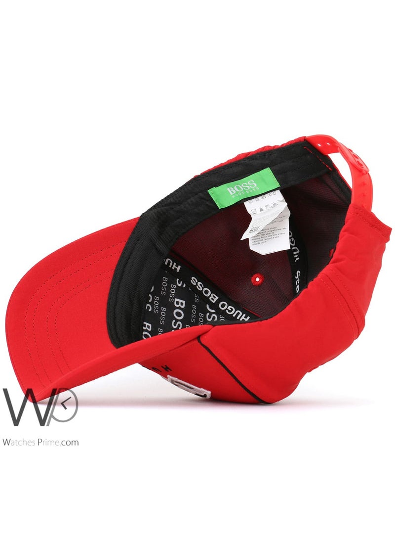 HUGO BOSS Hugo Boss Red Cotton Baseball Cap  - Image 4
