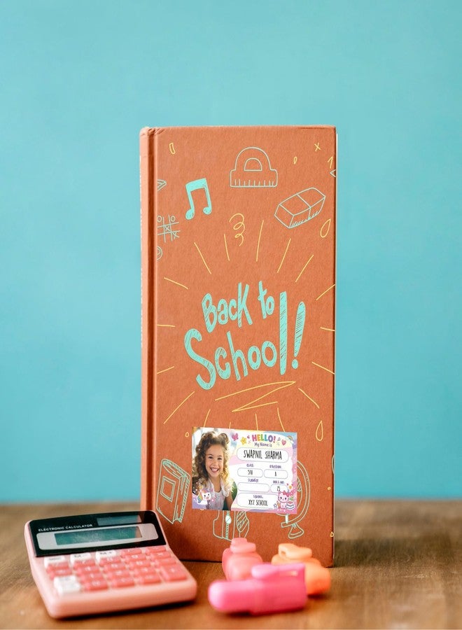 Graficative Customized Name Slip for Children, 30 pcs, Label Sticker, Personalized Name Stickers with Your Kids Picture for School Supplies, Heavy Gumming, 3.5x2 Inches (Unicorn & Kitty Big) - Image 5