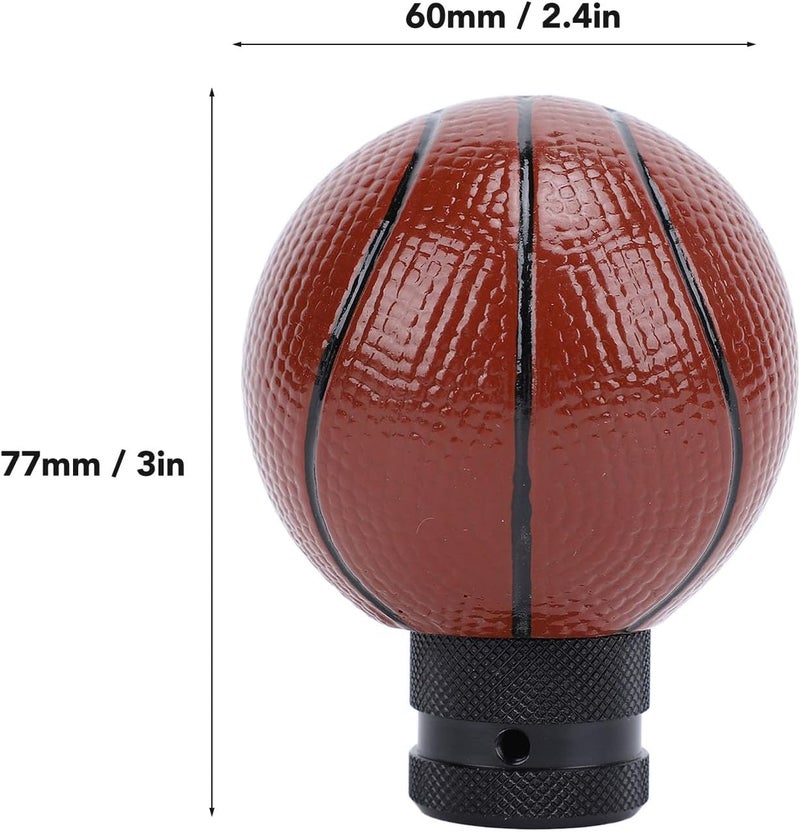 Basketball Gear Shift Knob, Wireless Manual Transmission Shifter Lever Head with Colorful Paint, Resin Shift Knob for Most Manual Cars with 3 Adapters - Image 5