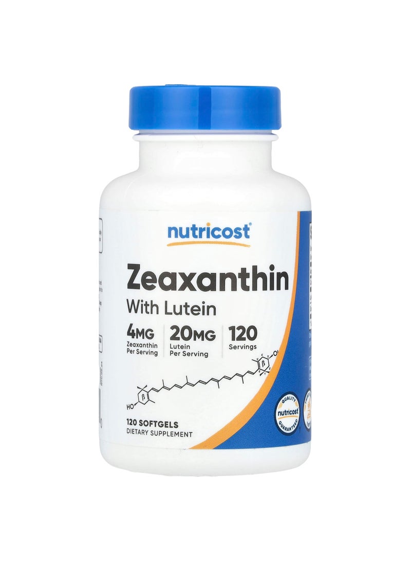 Nutricost Zeaxanthin with Lutein, 120 Softgels