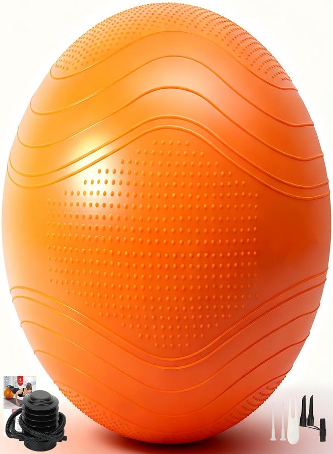 Gruper Yoga Ball, Multiple Sizes Non Slip Exercise Ball for Workout, Birthing, Balance, Stability, Pregnancy, 2200LB Capacity, Anti Burst Chair for Home and Office, Includes Quick Pump & Fitness Guide - Image 1