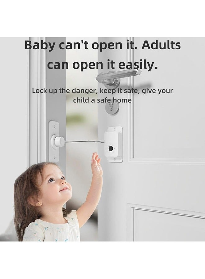 YelaJoy Door Locks for Kids Safety, Auto Unlock Door Latch Quick and Easy Child Proof Door Lock Prevent Toddlers/Pets from Opening Doors, for Cabinet Drawer Furniture Kitchen Ovens Toilet Seats (1 Pack)  - Image 2