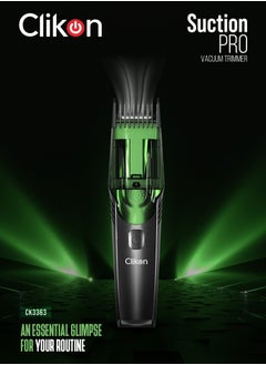 Clikon Suction Pro Vacuum Trimmer for Men | 20-Length Precision, Dual Motor, IPX6 Waterproof, Digital Display, Cordless Grooming Kit  - Image 1