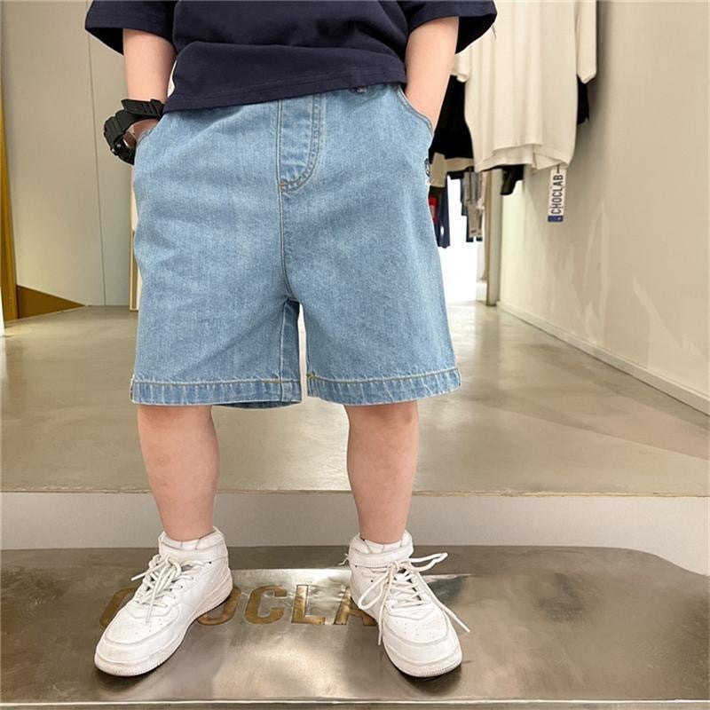 Japanese Anyiyuan 2025 Boys' Denim Embroidered Shorts Trendy Brand Kidsren'S Thin Five-Quarter Pants - Image 5