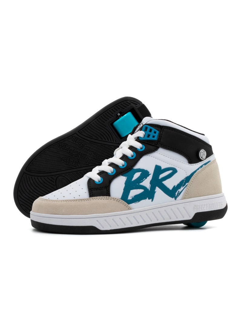 بريزيرولرز أحذية BREEZY ROLLERS بعجلات للأطفال، أحذية رياضية للتزلج على الجليد للأطفال، من أحذية الشوارع للأطفال إلى أحذية التزلج على الجليد في ثوانٍ قليلة، نظام النقر الحاصل على براءة اختراع، مدربون بعجلات للفتيات والفتيان - Image 1