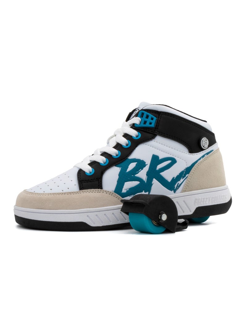 بريزيرولرز أحذية BREEZY ROLLERS بعجلات للأطفال، أحذية رياضية للتزلج على الجليد للأطفال، من أحذية الشوارع للأطفال إلى أحذية التزلج على الجليد في ثوانٍ قليلة، نظام النقر الحاصل على براءة اختراع، مدربون بعجلات للفتيات والفتيان - Image 5