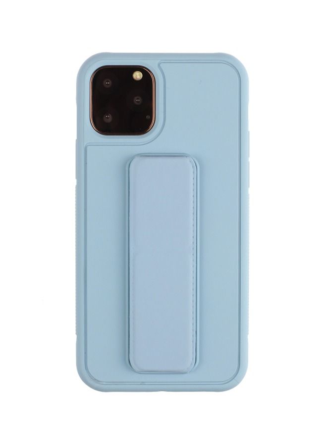 Shockproof PC TPU Protective Back Case With Wristband Holder For Apple iPhone 12/12 Pro Light Blue - Image 2