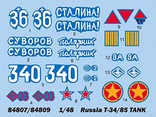 Hobby Boss Russian T3485 Tank Model 1944 with Flattened Turret Vehicle Model Building Kit - Image 5