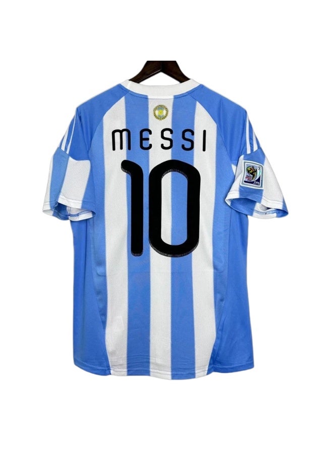 2010 Argentina home football uniform #10 MESSI football jersey A gift for fans and friends - Image 1