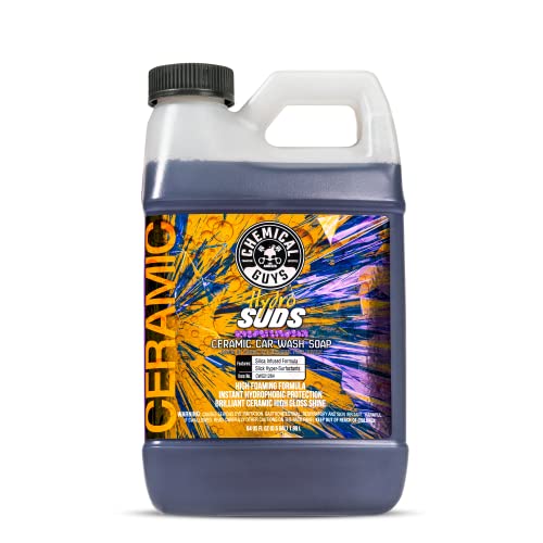 Chemical Guys CWS21264 HydroSuds Ceramic SiO2 Shine High Foaming Car Wash Soap (Works with Foam Cannons, Foam Guns or Bucket Washes) For Cars, Trucks, Motorcycles, RVs & More, 64 fl oz, Berry Scent - Image 1