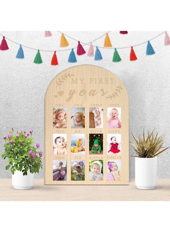 Baby's First Year Photo Frame, 1st Birthday Gift for Infants Boys Girls - Image 1