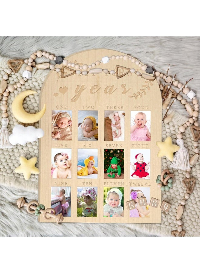 Baby's First Year Photo Frame, 1st Birthday Gift for Infants Boys Girls - Image 2