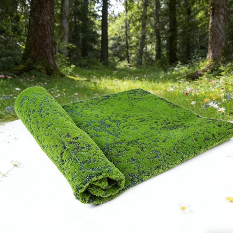 ZHQZZPH Sheet Moss Mat - Realistic Fake Moss Carpet-Blanket for Indoor/Outdoor Decor | No-Maintenance Green Cover for Walls, Gardens & Tabletops - Image 5