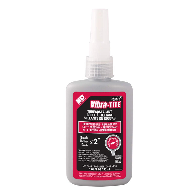 Vibra-TITE 446 Red High Pressure Refridgerant Anaerobic Thread Sealant, 50ml Bottle - Image 5