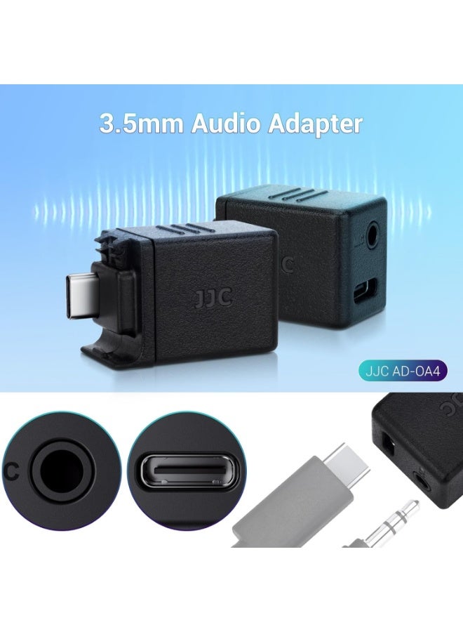 جي جي سي محول ميكروفون JJC بمنفذ 3.5 مم متوافق مع DJI Osmo Action 4 وOsmo Action 5 Pro، يدعم إدخال صوت عبر ميكروفون 3.5 مم لتسجيل صوت واضح أثناء الأنشطة عالية السرعة، مع منفذي Type-C و3.5 مم - Image 3