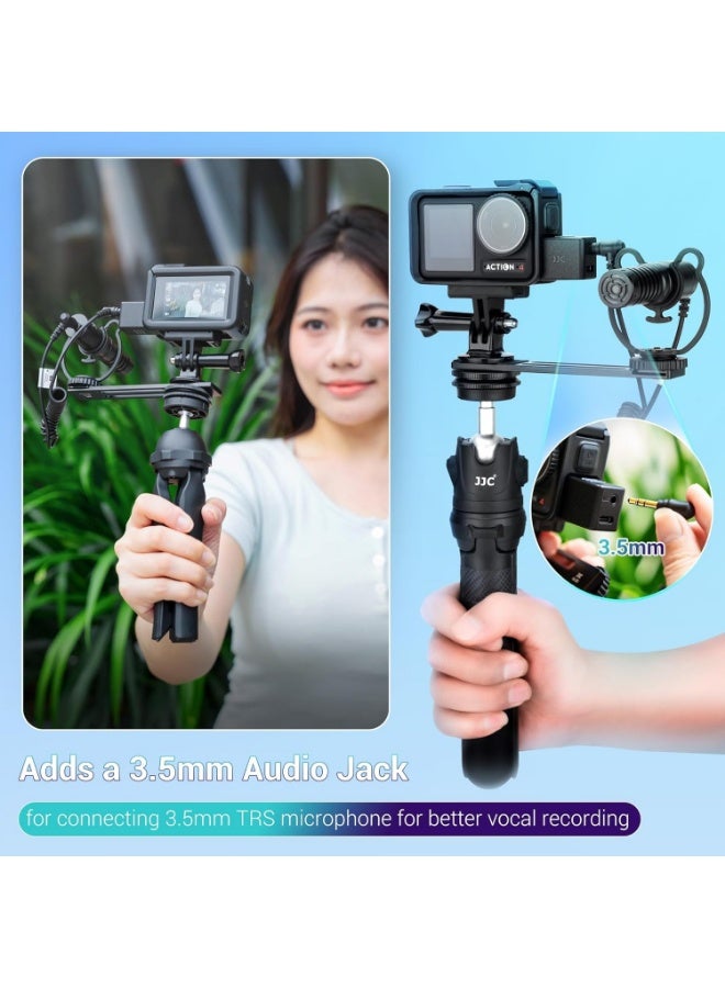 جي جي سي محول ميكروفون JJC بمنفذ 3.5 مم متوافق مع DJI Osmo Action 4 وOsmo Action 5 Pro، يدعم إدخال صوت عبر ميكروفون 3.5 مم لتسجيل صوت واضح أثناء الأنشطة عالية السرعة، مع منفذي Type-C و3.5 مم - Image 5