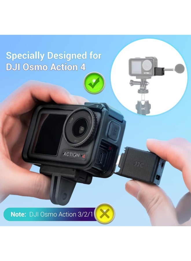 جي جي سي محول ميكروفون JJC بمنفذ 3.5 مم متوافق مع DJI Osmo Action 4 وOsmo Action 5 Pro، يدعم إدخال صوت عبر ميكروفون 3.5 مم لتسجيل صوت واضح أثناء الأنشطة عالية السرعة، مع منفذي Type-C و3.5 مم - Image 4