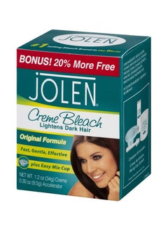 jOLEN Jolen 1.2oz Creme Bleach Orig Lightens Excess Dark Hair 20 % BONUS  - Image 5