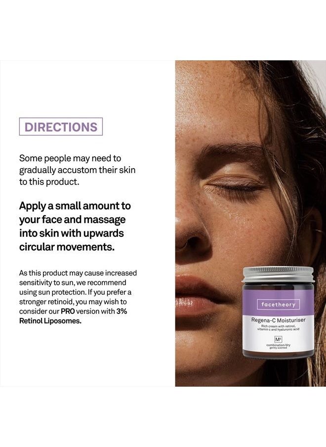 facetheory - Regena-C Moisturizer M4 - Retinol Retinol Moisturizer For Face, Daily Facial Moisturizing Cream, Keeps Skin Hydrated, Contains Vitamin C And Hyaluronic Acid | Scented | 1.7 Fl Oz - Image 1