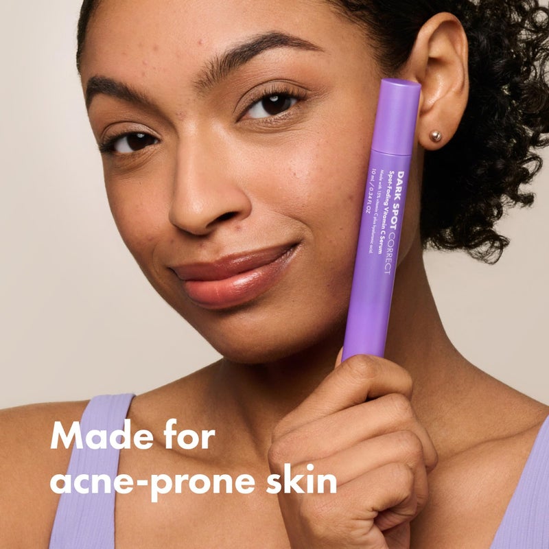 Hero Cosmetics Dark Spot Correct Spot-Fading 15% Vitamin C plus Hyaluronic Acid Serum. Improves the Look of Post Blemish Marks in 7 Days. Twist Applicator and Rollerball Tip for Easy Application. 10mL - Image 4