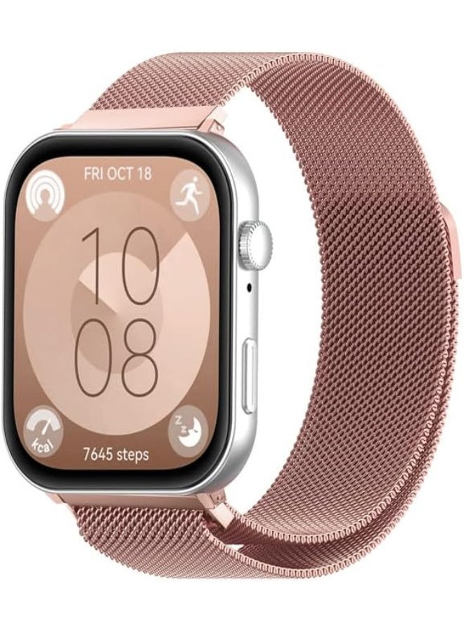 Strap Compatible with Huawei Watch Fit 3\4\4pro , Adjustable Stainless Steel Magnetic Metal Watch Strap for Huawei Watch Fit 3\4\4pro - Image 1