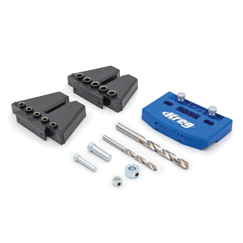Kreg Dowel Jig Kit - Doweling Guide Kit with Removable Drill Guides - No-Measure Doweling Jig for Benchtop and Workshop Projects - Cabinet Joint Alignment Tool - KHJD345 - Image 1