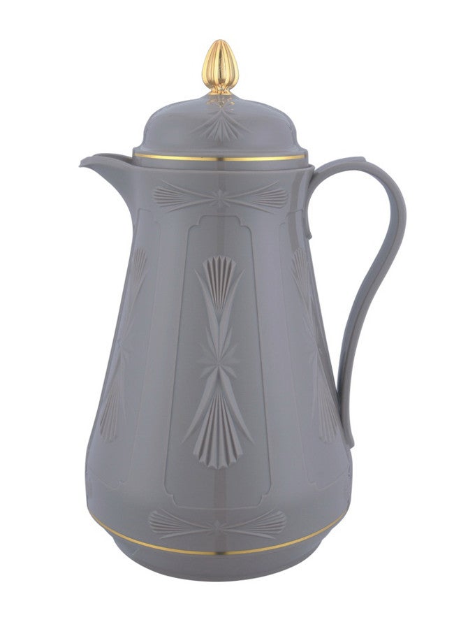 GAZELLA Tea/Coffee Flask 1L Grey/Gold - Image 1