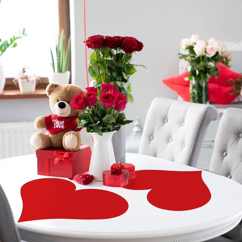 Whaline 50 Pack Heart Shape Paper Placemats Valentineâ€™s Day Place Mats Red Love Heart Disposable Decorative Table Mats for Tableware Decor Party Supplies, 13 x 11 Inch - Image 5