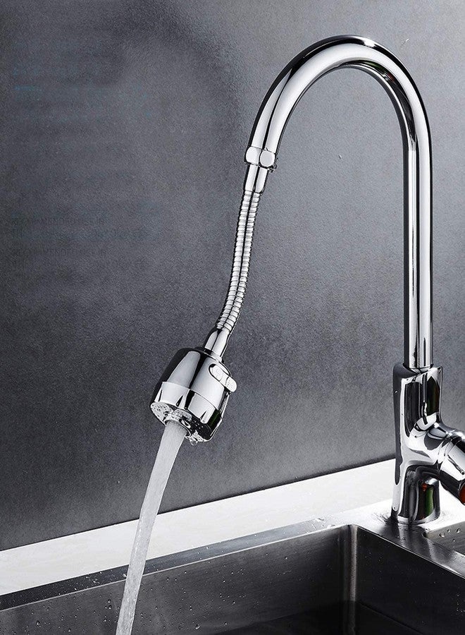 Styxon Tap Extension for Kitchen Sink | 3 Flow Modes | Flexible Faucet Extender for Taps | Aerators for Water Tap | 6.5 X 10 X 1 Inch | Silver - Image 2