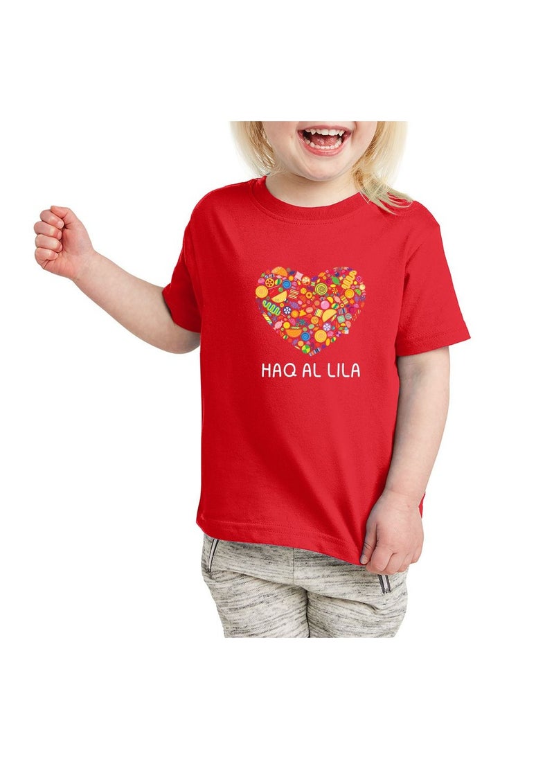 PRINTSHOP4ME Haq Al Laila Kids Unisex Tshirt-Round Neck Tshirt For Boys And Girls|Cotton Fabric Tshirt|Ramadan Festival Tshirt|Half Sleeve Tshirt  - Image 2